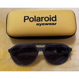 New Safilo Unisex Polaroid Aviator Plastic Sunglasses 4162 Case Cloth Green